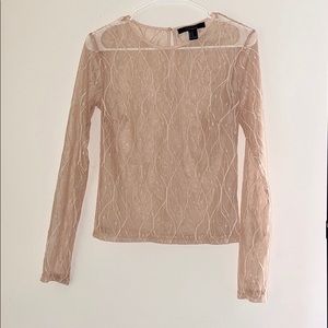 Forever21 Sheer Long Sleeve Top